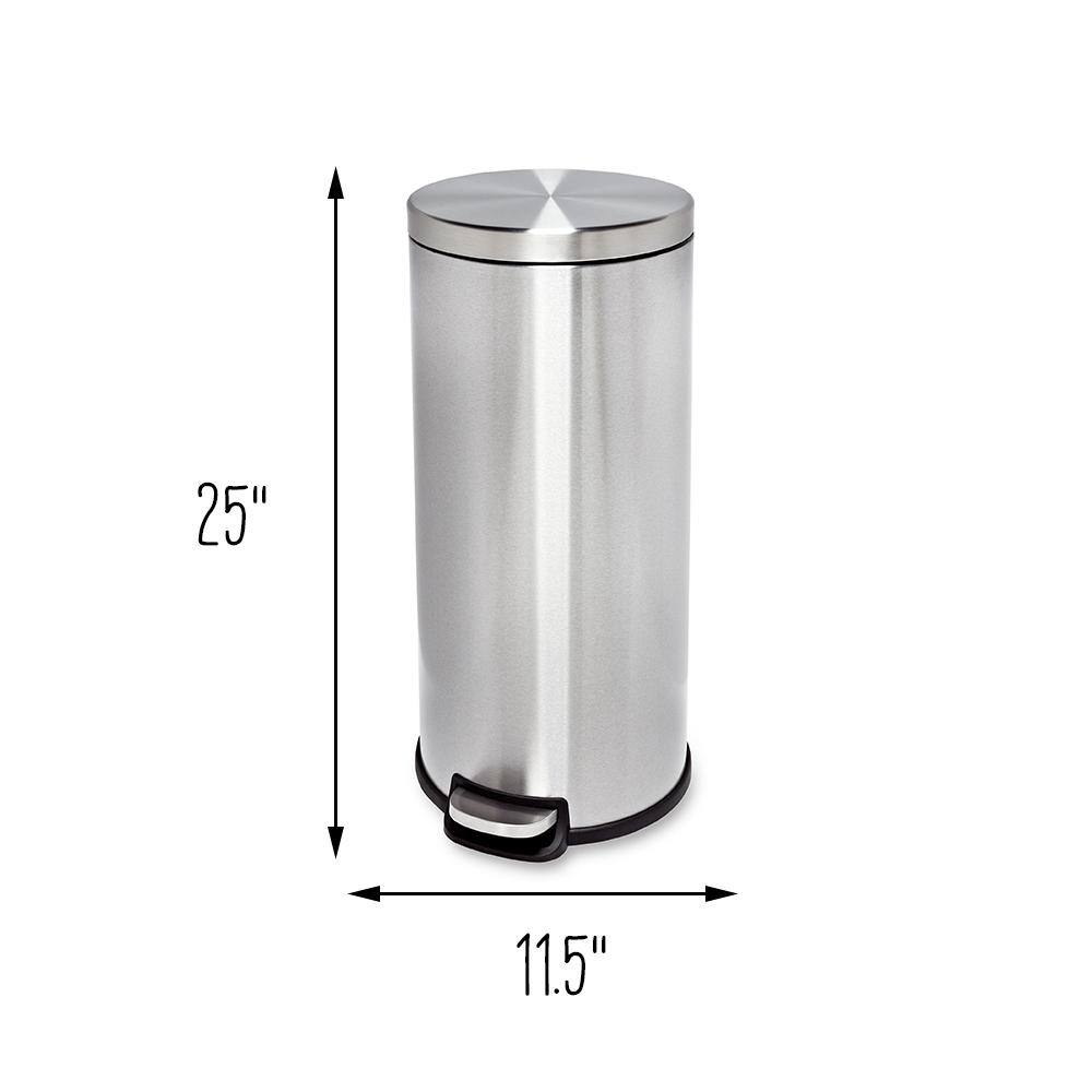 Honey-Can-Do 30 l Round Step Can with Bucket TRS-09074