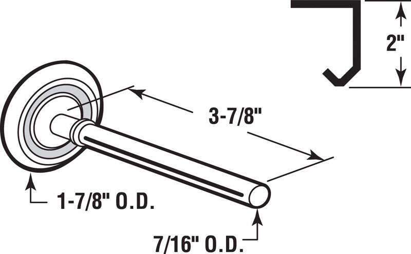 Prime-Line 0.44 in. W X 4 in. L X 1-7/8 in. D Steel Garage Door Roller