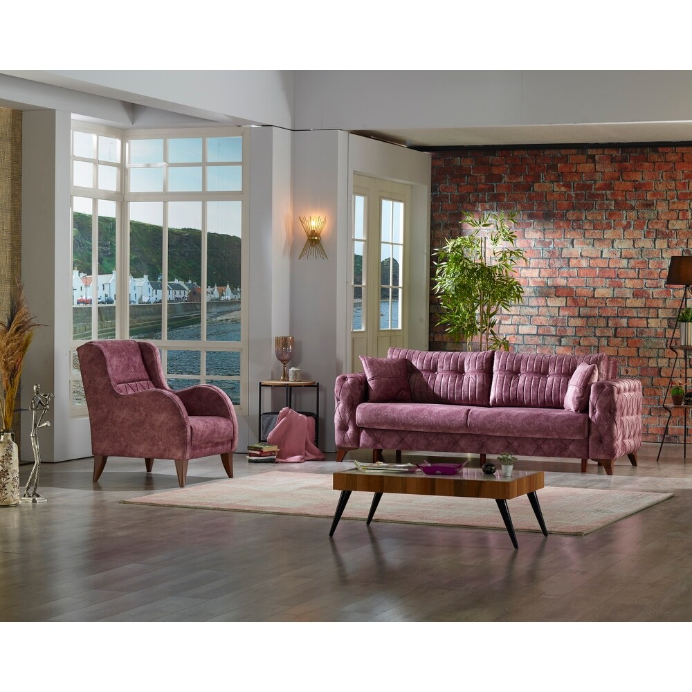 Hop 1 Sofa And 1 Chair Living Room Set