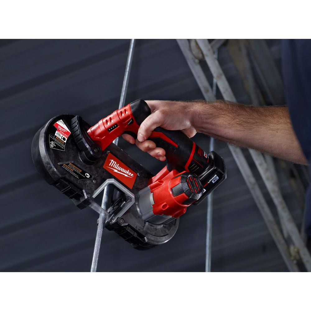 MW M12 12-Volt Lithium-Ion Cordless Sub-Compact Band Saw XC Kit with Free M12 14 In Hex Impact Driver 2429-21XC- 2462-20