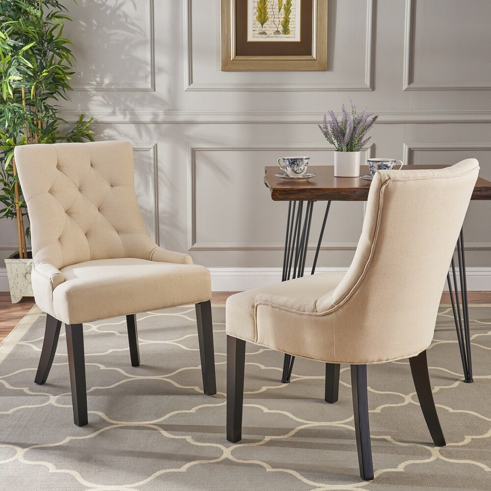 Cheney Contemporary Tufted Dining Chairs (Set of 2) by Christopher Knight Home   21.50\