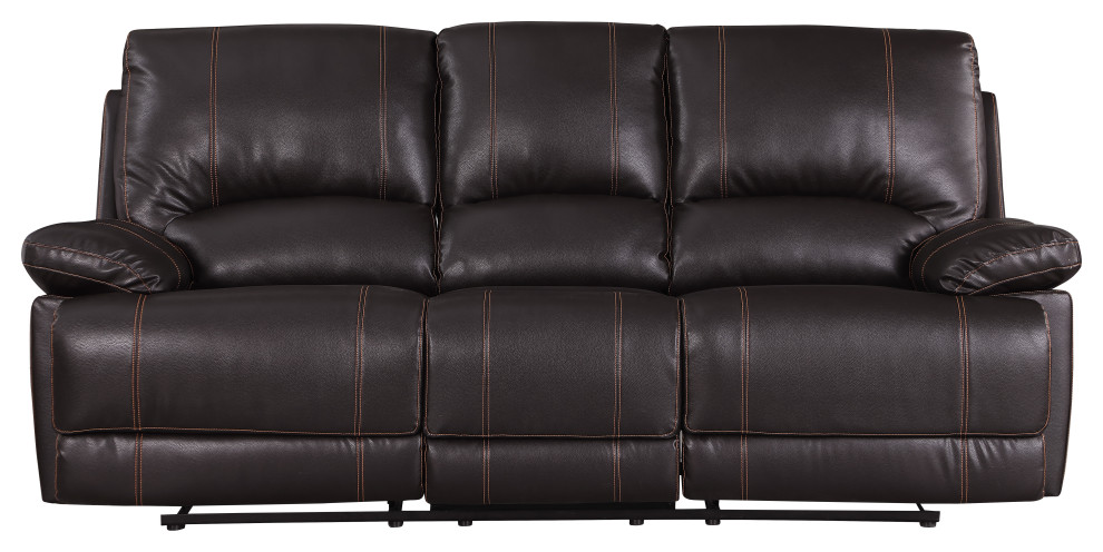 Anthony Leather Air Match Sofa   Contemporary   Sofas   by Luxuriant Furniture  Houzz