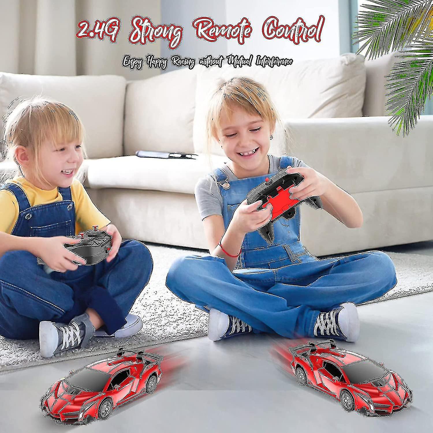 Shxx Remote Control Car， Transform Robot Rc Cars For Kids Toys， 2.4ghz 1:18 Scale Racing Car With One-button Deformation， 360drifting， Christmas