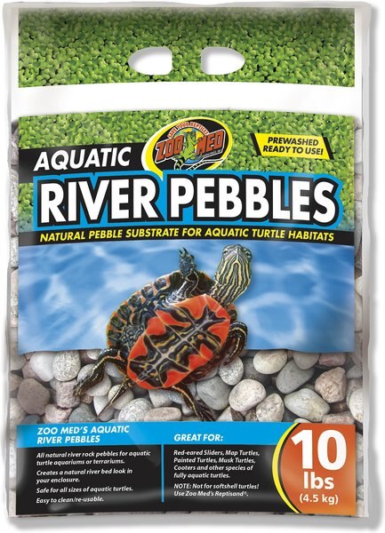 Zoo Med Aquatic River Turtle Tank Pebbles， 10-lb bag