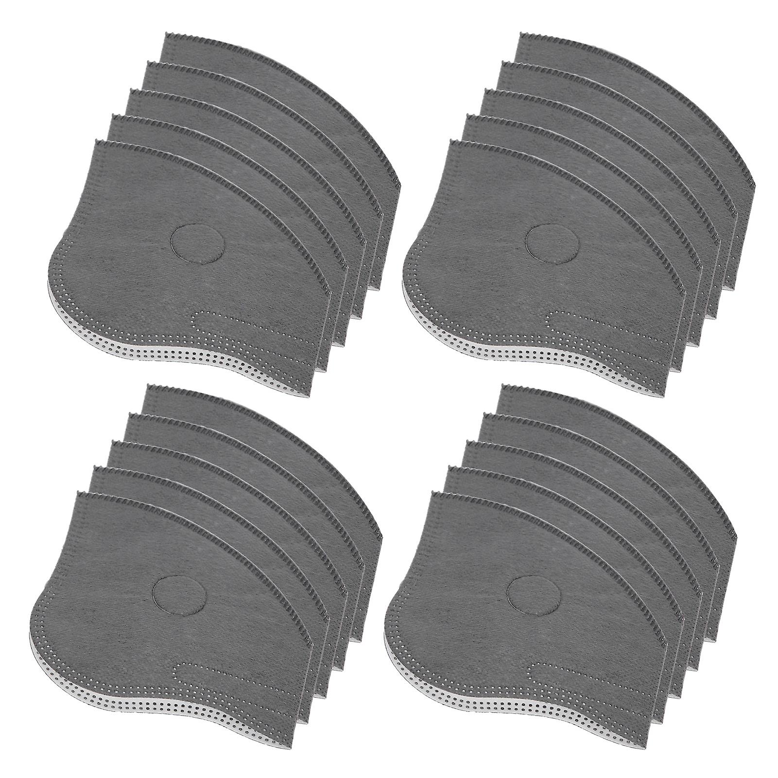 20pcs Disposable Activated Carbon Filter Windproof Protective Face Guard Accessory