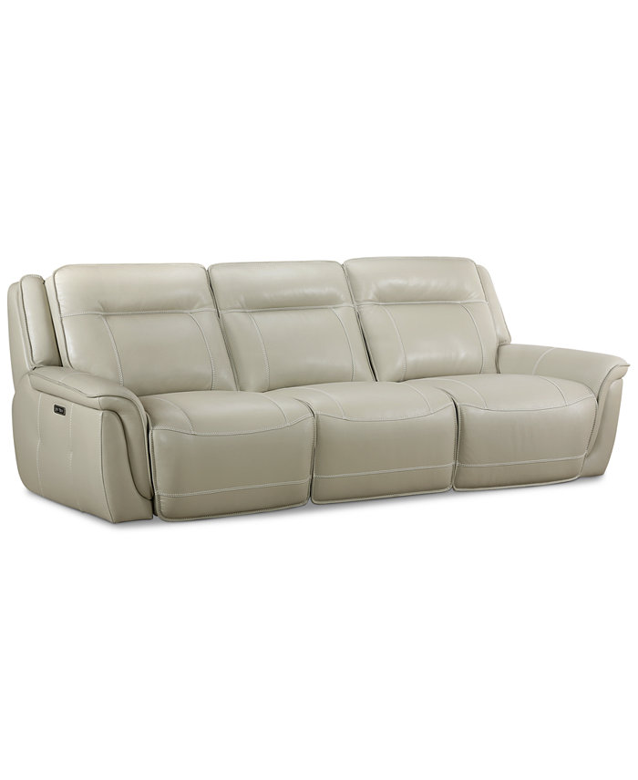 Furniture Lenardo 3-Pc. Leather Sofa with 3 Power Motion Recliners