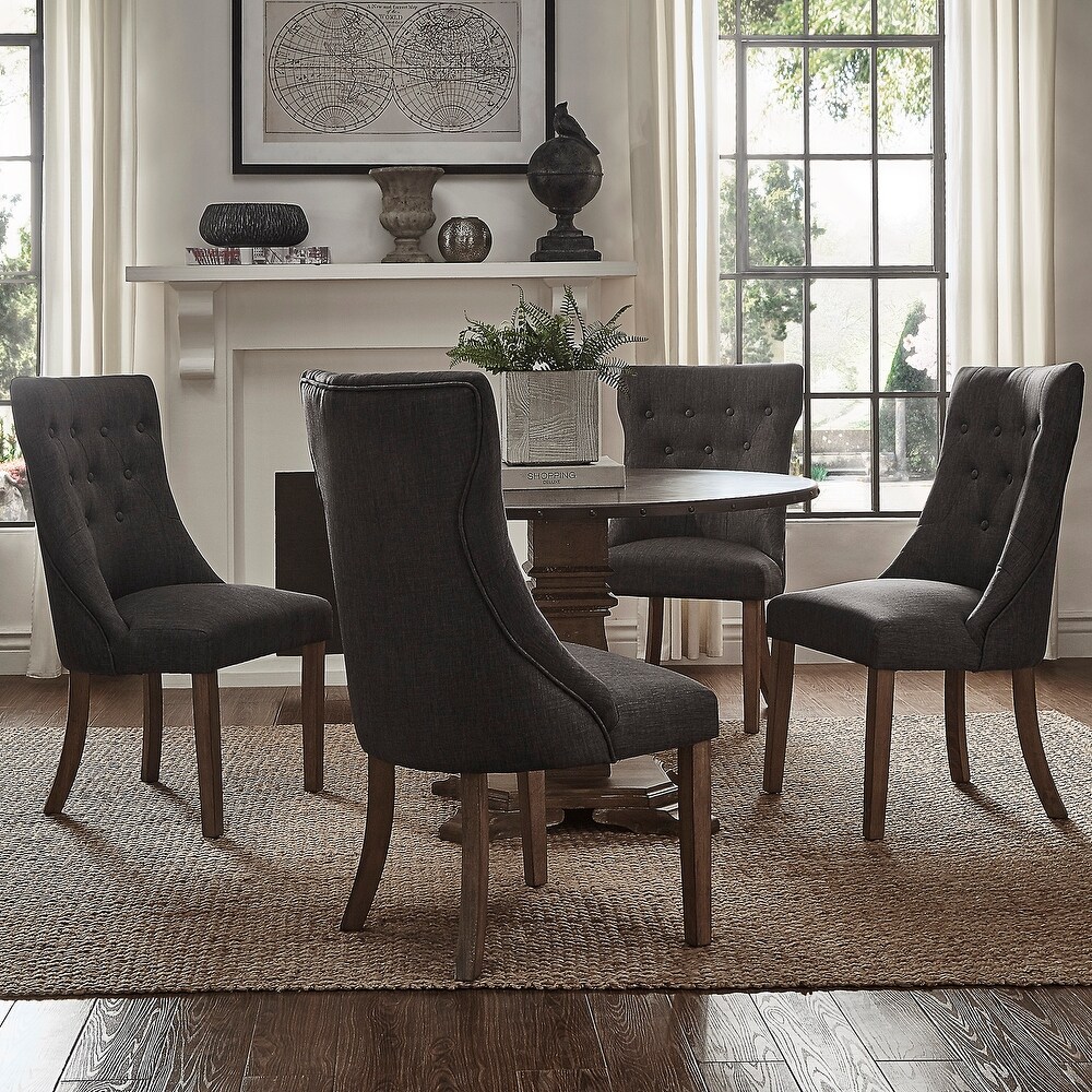 Voyager Button tufted Dining Chairs (Set of 2) by iNSPIRE Q Artisan