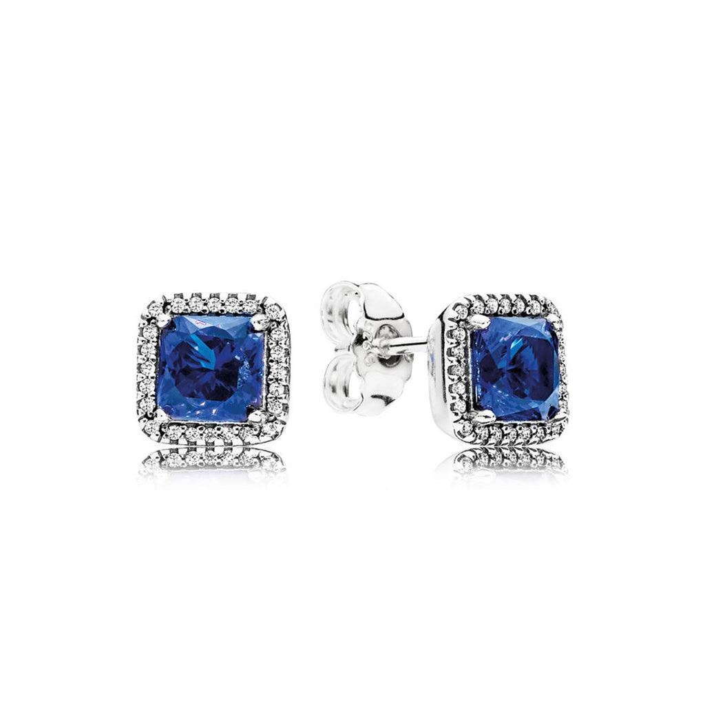 PANDORA  Timeless Elegance True Blue Earrings