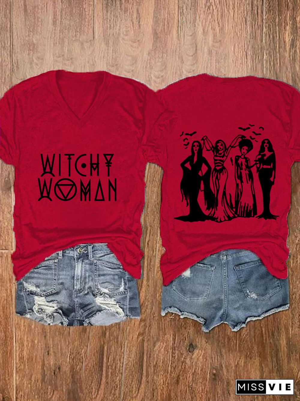 Women's Witchy Woman Print Casual T-Shirt