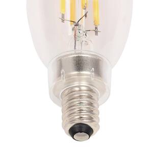 Westinghouse 60-Watt Equivalent B11 Dimmable Clear E12 Edison Filament LED Light Bulb 2700K (6-Pack) 5316820