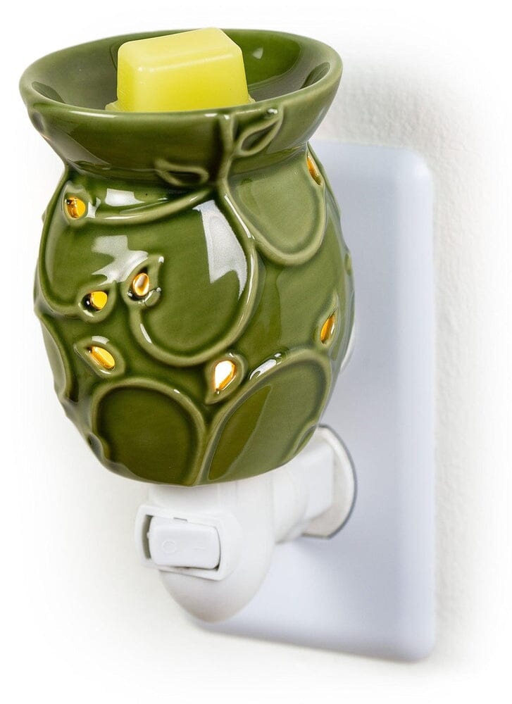 Plug-In Fragrance Wax Melt Warmer (Green ivy Swirl)