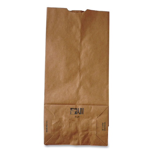 General Grocery Paper Bags， 35 lb Capacity， #6， 6