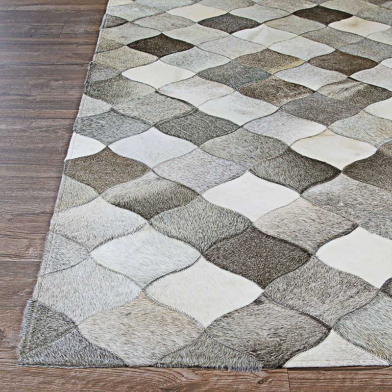 Couristan Chalet Diamonds Cowhide Leather Area Rug