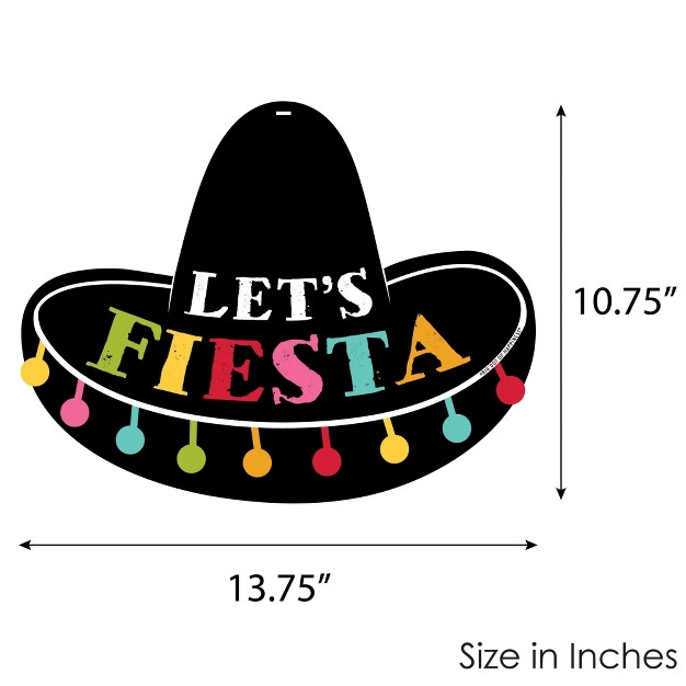 Big Dot Of Happiness Let x27 s Fiesta Hanging Porch Fiesta Outdoor Decorations Front Door Decor 1 Piece Sign