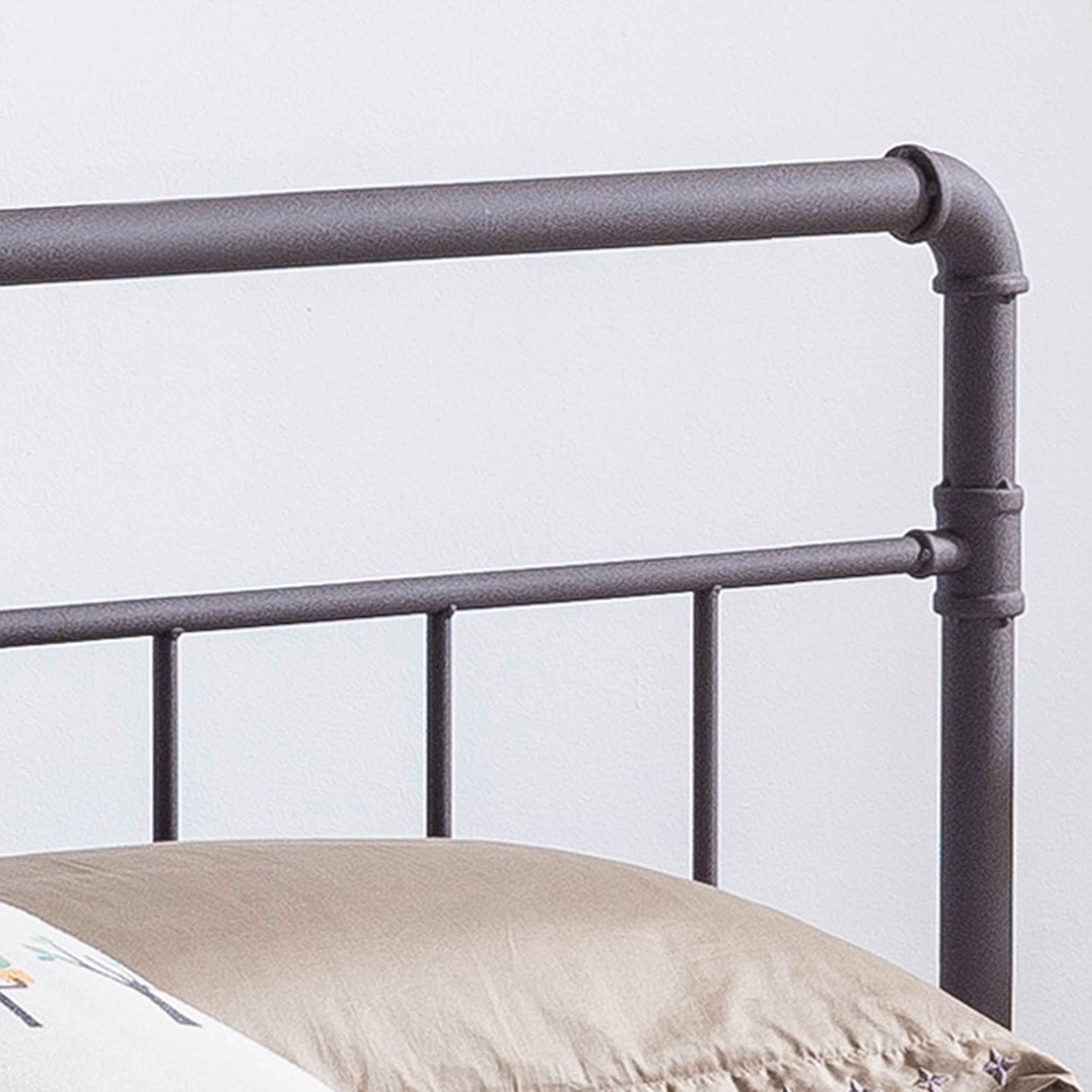 Sally King-Size Iron Bed Frame, Minimal, Industrial