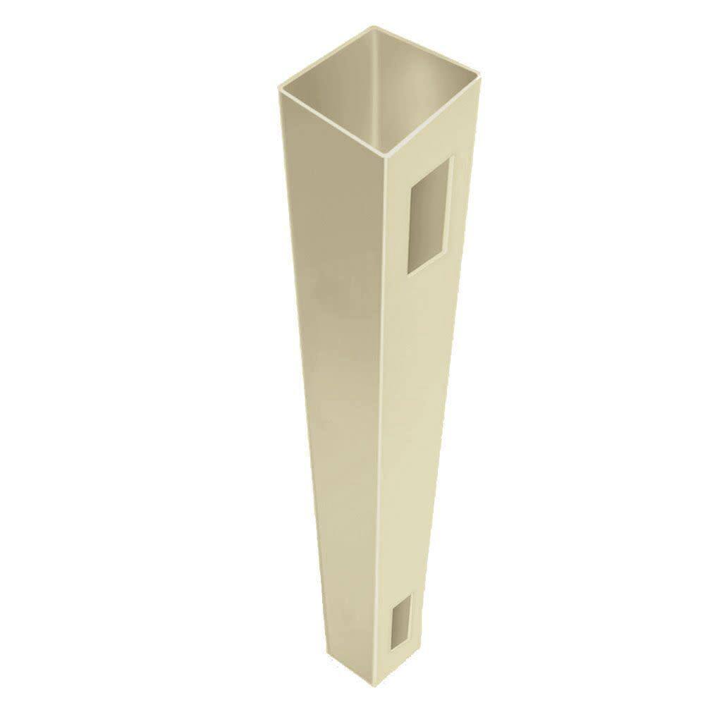 Veranda Linden 5 in. x 5 in. x 7 ft. Sand Vinyl Routed Fence EndGate Post 73024000