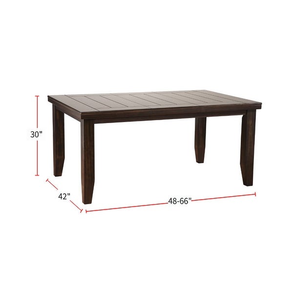 Wood Extendable Dining Table in Espresso Finish