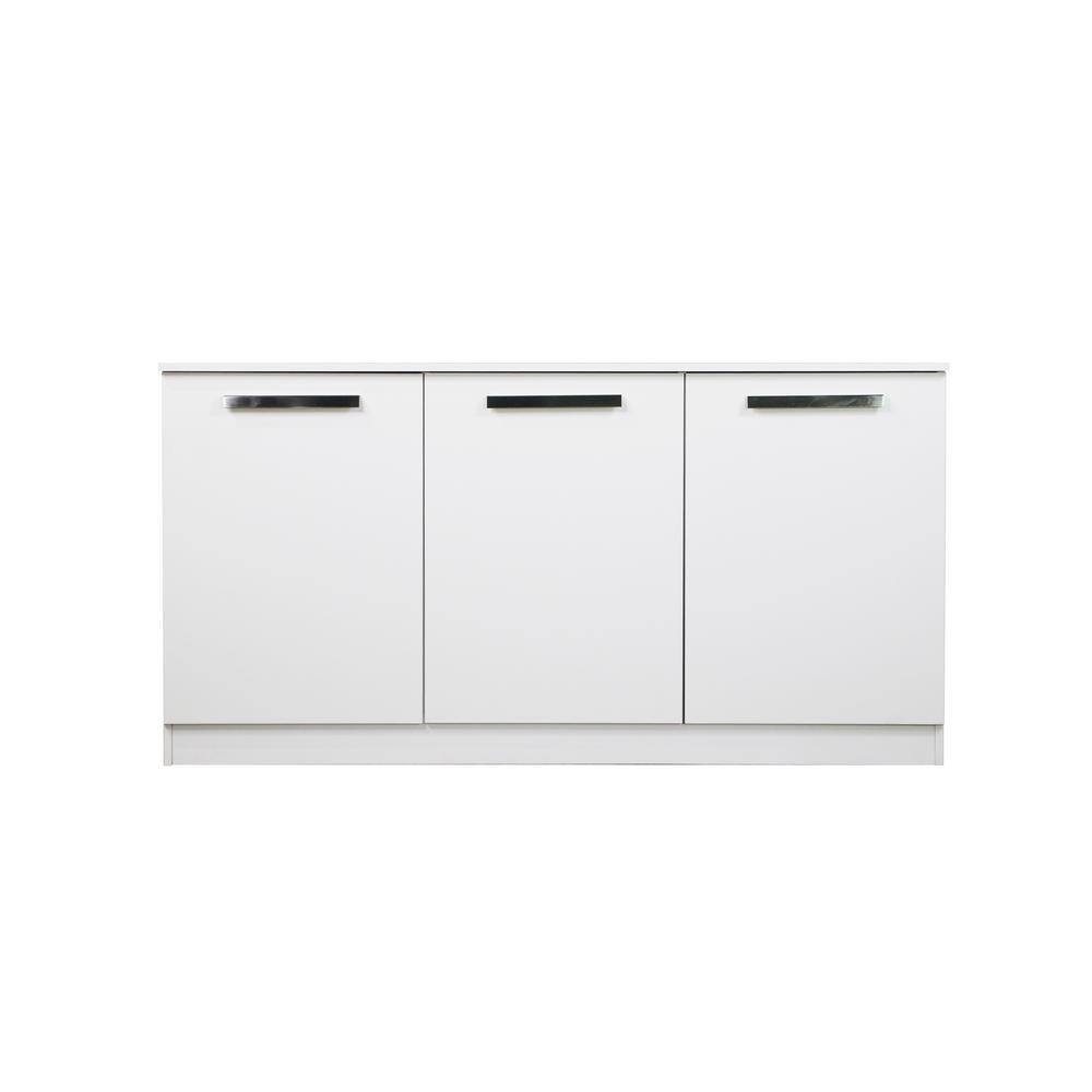 SAINT BIRCH Miami White 3-Door Credenza File Cabinet SBAK4100CFWW