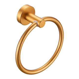 JimsMaison Wall Mounted Towel Ring in Brushed Gold JMDRBH04BG