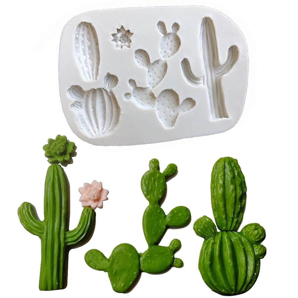 Plant Cactus Silicone Mold For Fondant Cake Decor Cupcakes Sugarcraft Cookies Candies Clay Bakeware Tools Baking Accessories