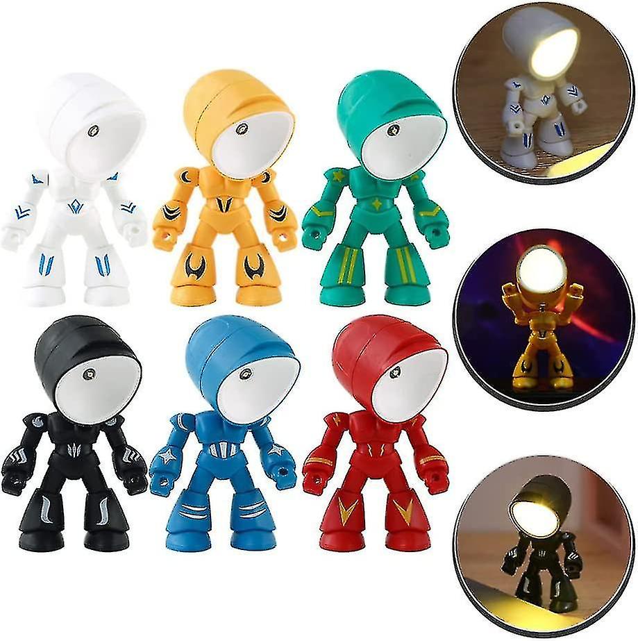 Cute Robot Firgure Night Light For Children，mini Led Bedside Lamp，room Decor Lamp Mecha Hero Lightma