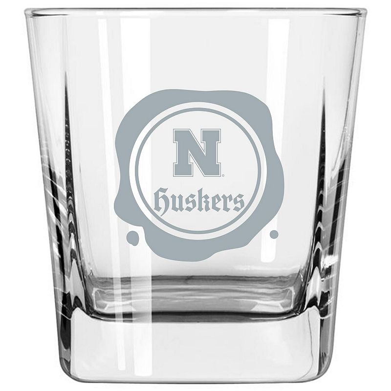 Nebraska Huskers 14oz. Frost Stamp Old Fashioned Glass