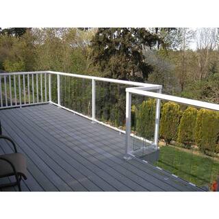 Peak Aluminum Railing Aluminum Deck Railing 6 in. Clear Glass Panel Kit 50710