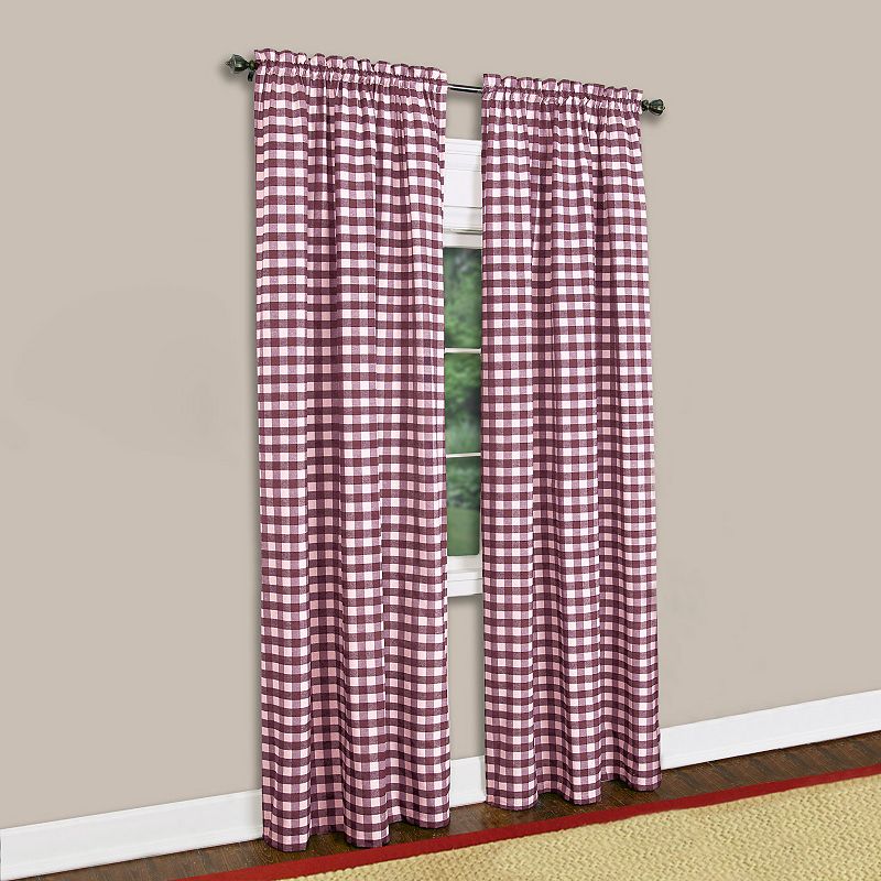 Sweet Home Collection Buffalo Check 1-panel Window Curtain