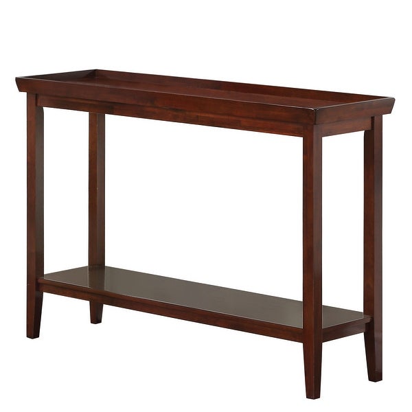 Ledgewood Console Table with Shelf， Espresso