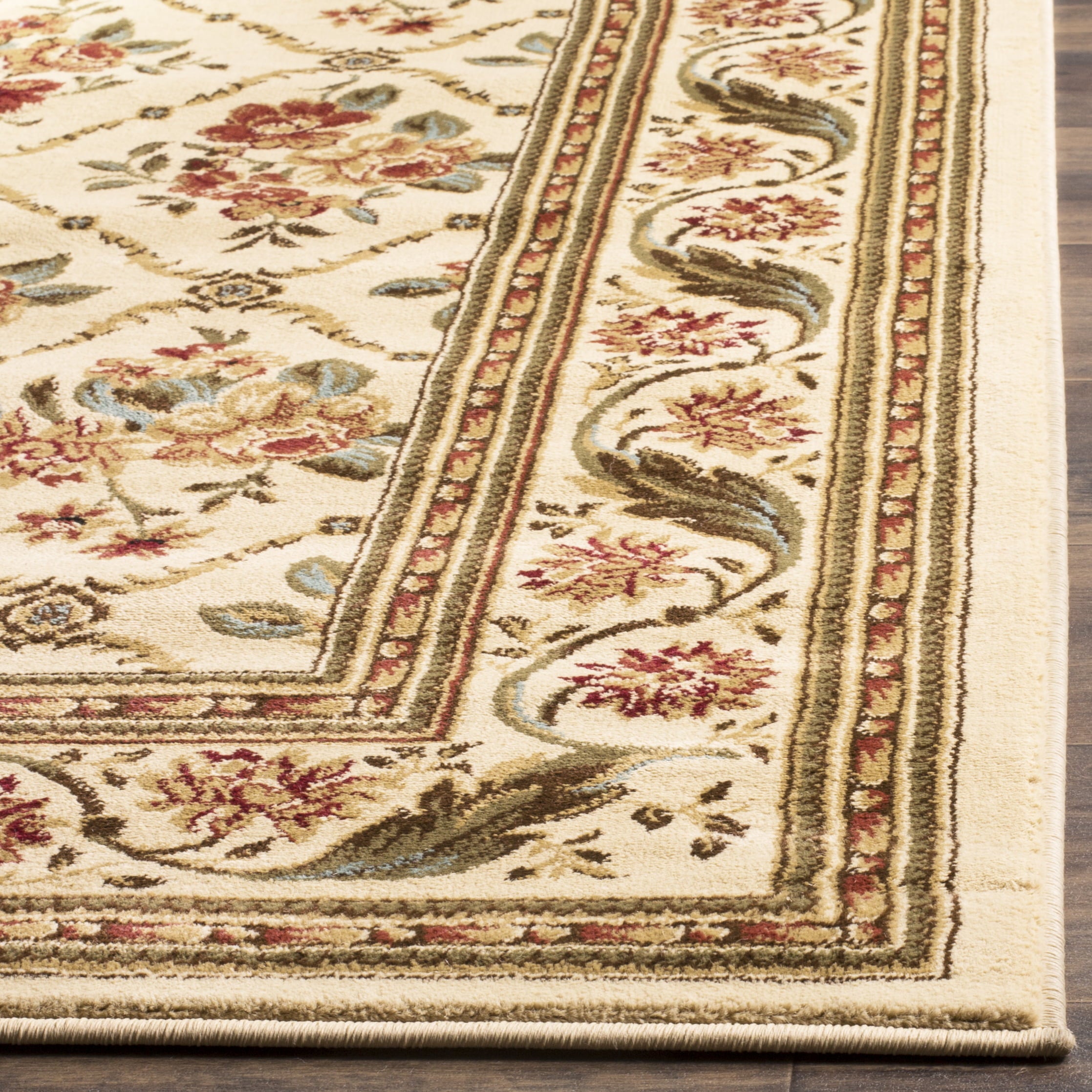 SAFAVIEH Lyndhurst Mason Floral Border Area Rug, Ivory, 3'3