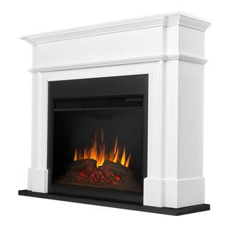 Real Flame Harlan Grand 55 in. Electric Fireplace in White 8060E-W