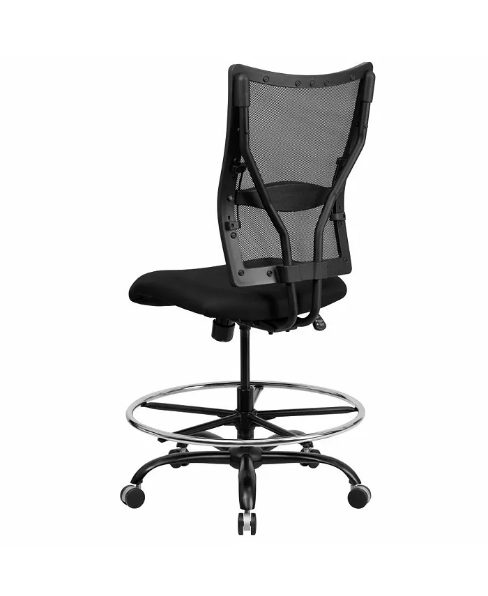 EMMA+OLIVER 400 Lb. Capacity Big and Tall Mesh Ergonomic Drafting Chair