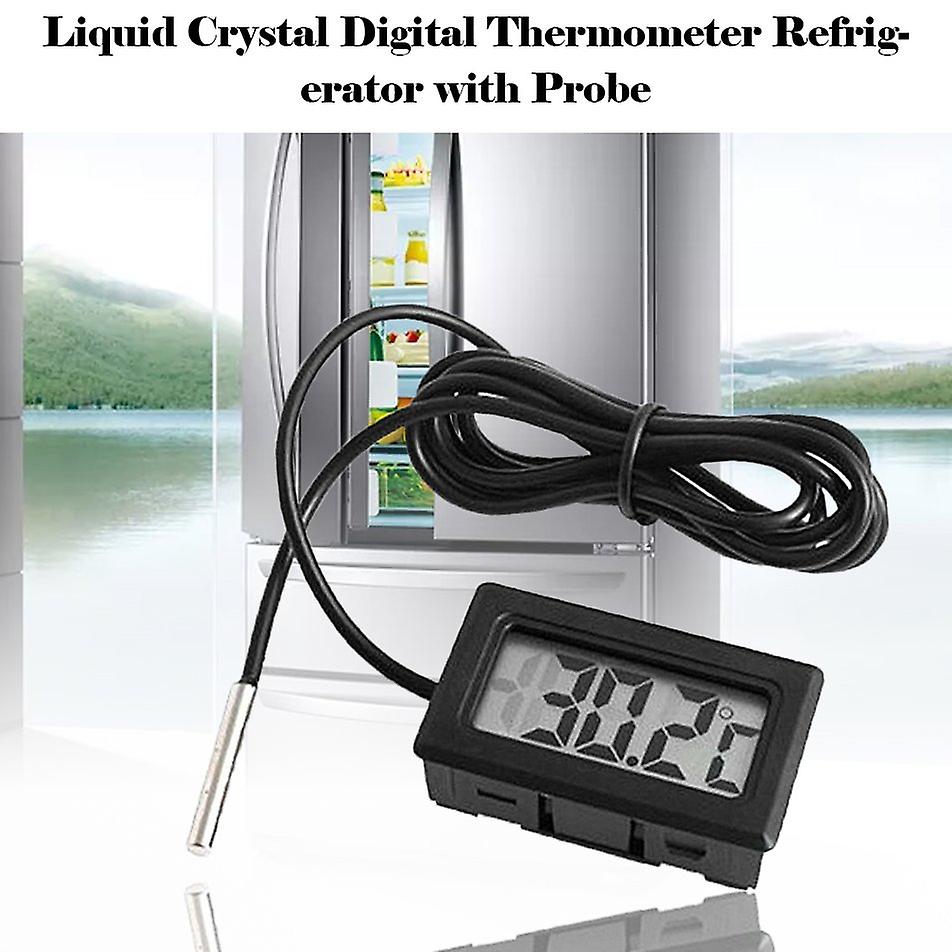 Mini Embedded Lcd Electronic Digital Display Fahrenheit Thermometer Fish Tank Refrigerator Water Temperature Meter Waterproof