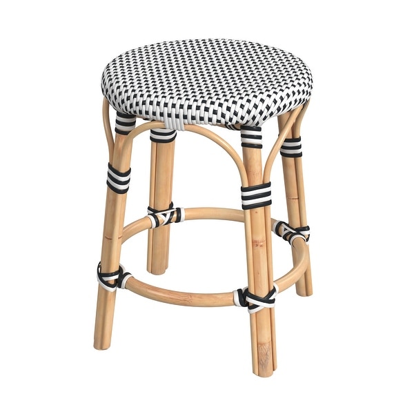 Tobias Rattan Round 18 Accent Stool