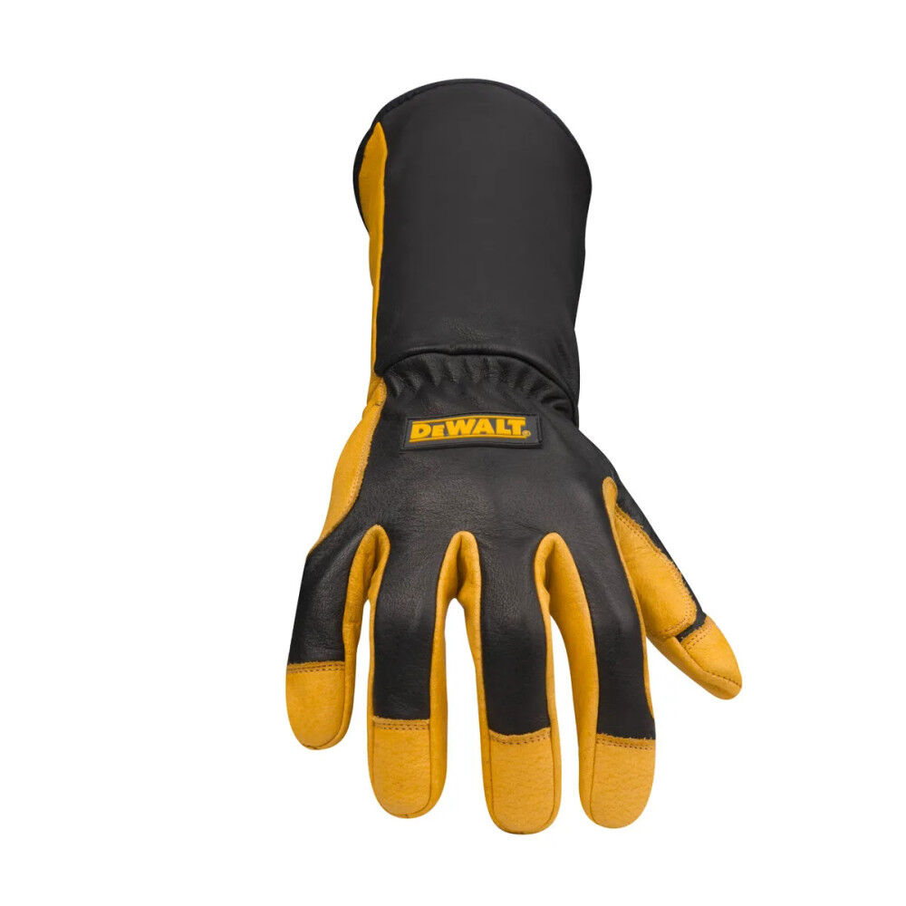 DW Welding Gloves Large Black/Yellow Premium Leather DXMF04051LG from DW