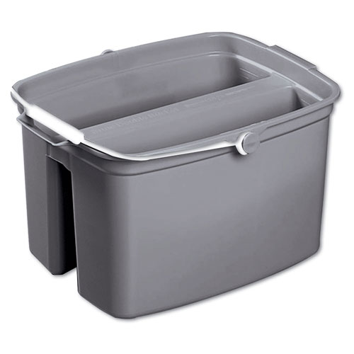 Rubbermaid Double Utility Pail | 17qt， Gray | 2617GY