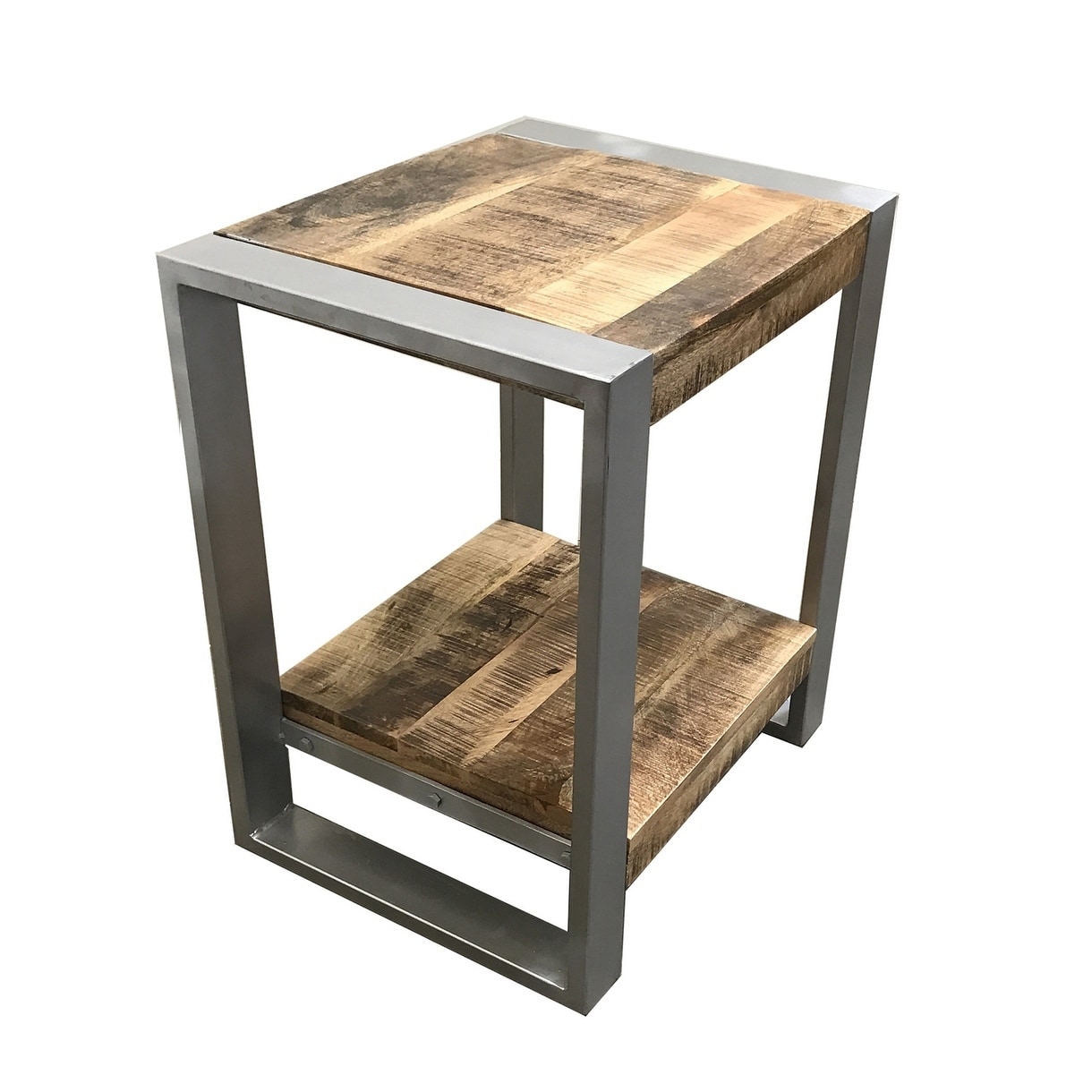 Handmade Reclaimed Wood Side Table (India) - 20