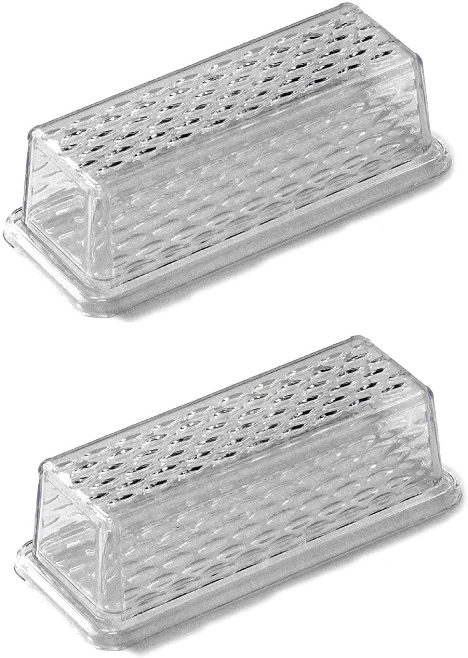 Chef Craft Clear Butter Dish with Cover - 3 x 7 (2 Pack)