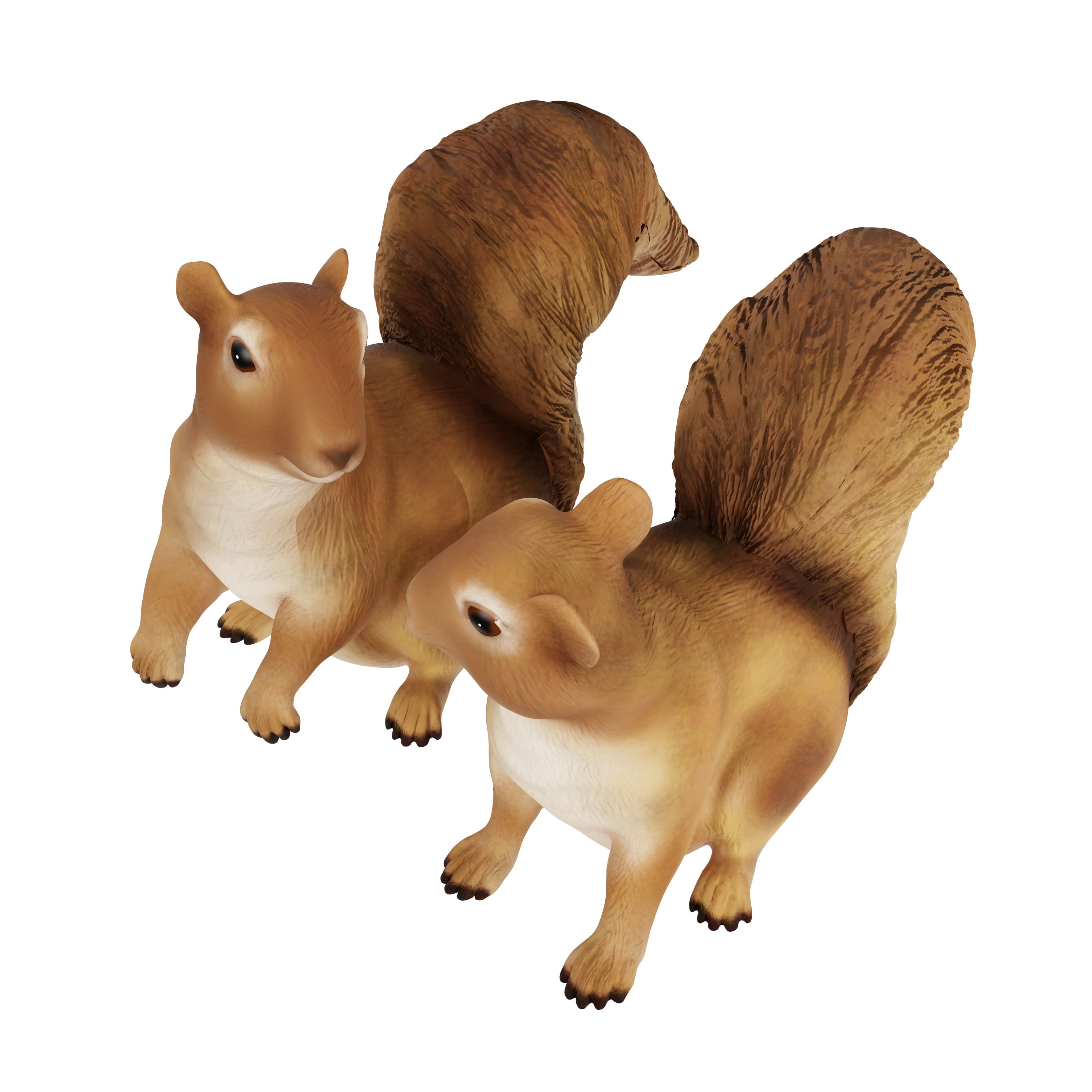 Pure Garden 6" Squirrel Figurine Garden Statues (2 Piece)