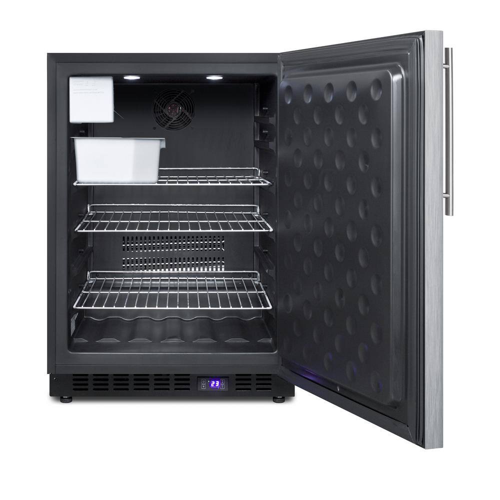 Summit Appliance 4.7 cu. ft. Frost Free Upright Outdoor Freezer In Stainless Steel SPFF51OSSSHVIM