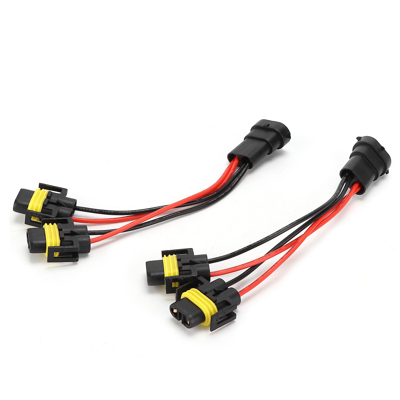 H11/h8 2way Splitter Wiring Harness Male To Female For Fog Lamp Headlight High Low Beam Dual Quad Projector