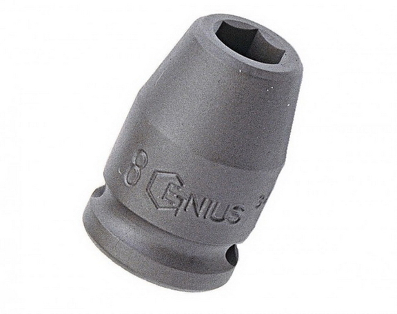 Genius Tools 343212 3/8 Dr. 12mm Impact Socket (C...