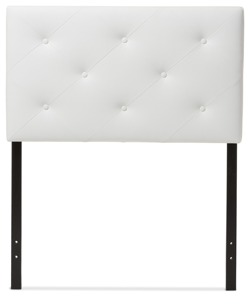 Baltimore Faux Leather Upholstered Twin Headboard   Transitional   Headboards   by Baxton Studio  Houzz