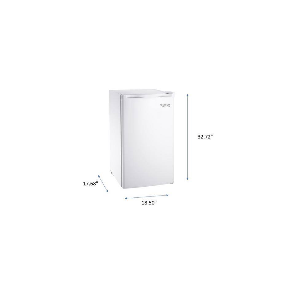 Premium LEVELLA 3.2 cu. ft. Mini Fridge in White without Freezer PRF32405XW