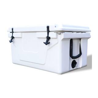 Afoxsos 18 .5 in. W x 29.5 in. L x 15.5 in. H White Portable Ice Box Cooler 65QT Outdoor Camping Beer Box Fishing Cooler HDSA05OT030