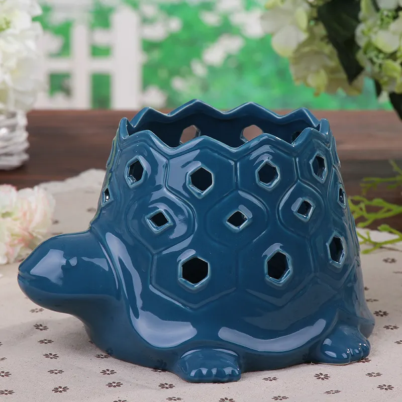 Furniture supplies the tortoise hollow out flowerpot decorative ceramic flower pot