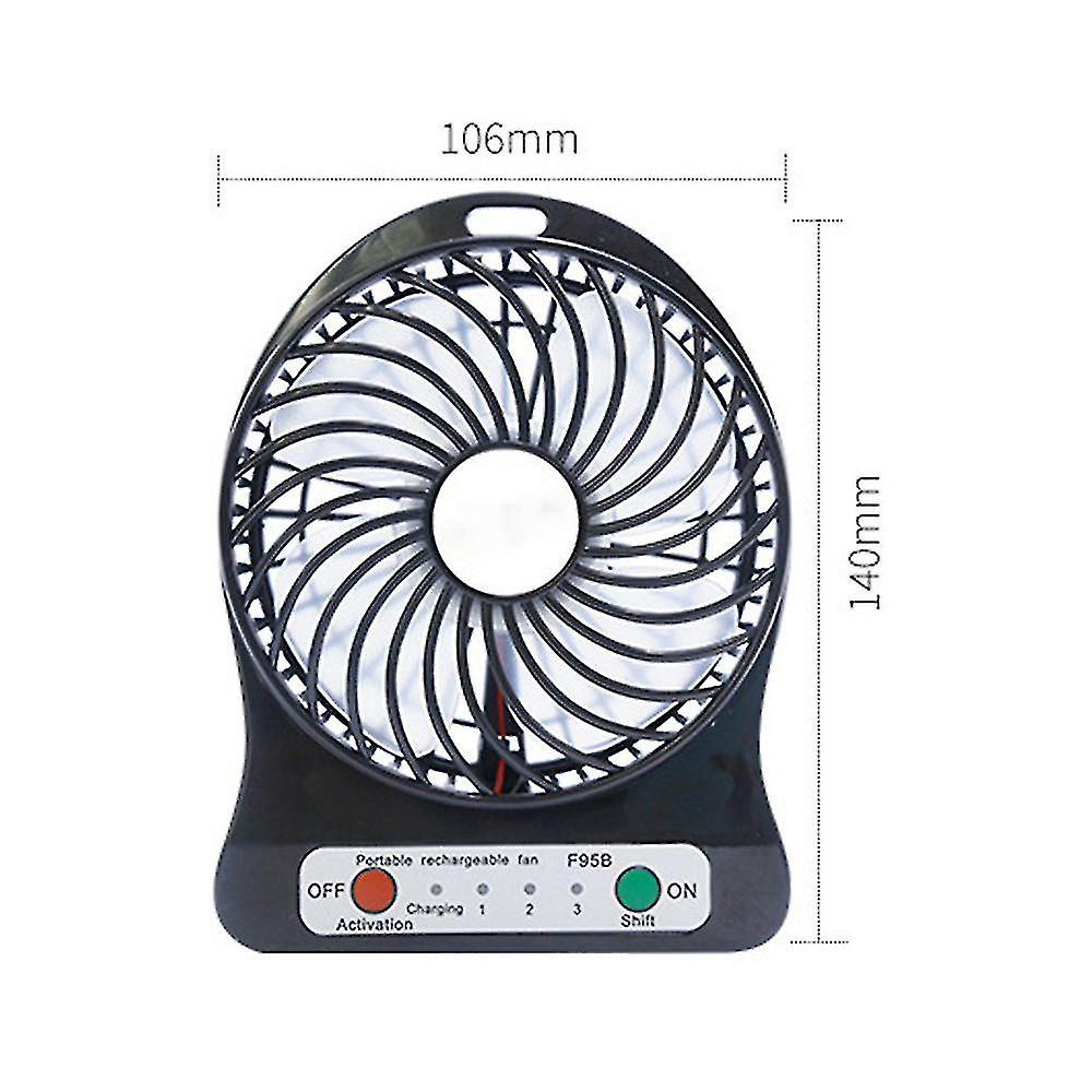 Portable Usb Fan Battery Operated Fan With Flashlight Backpacking