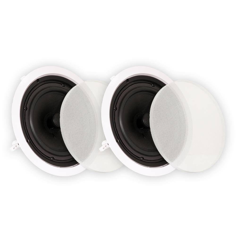 Theater Solutions by Goldwood In-Ceiling 8 in. Speakers Home Theater Surround Sound Pair TS80C