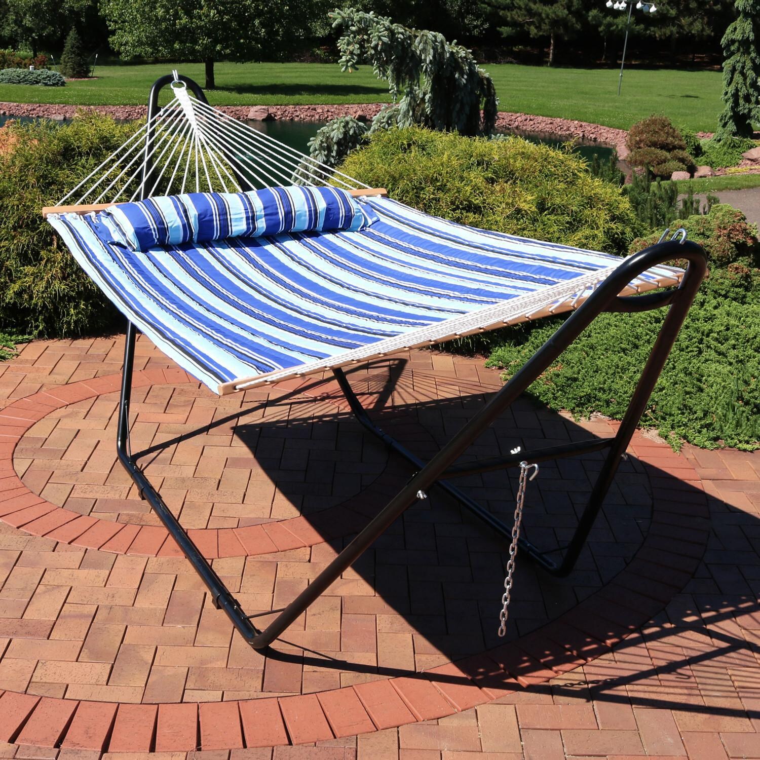 Ultimate Patio Quilted Double Hammock w/ Universal Stand