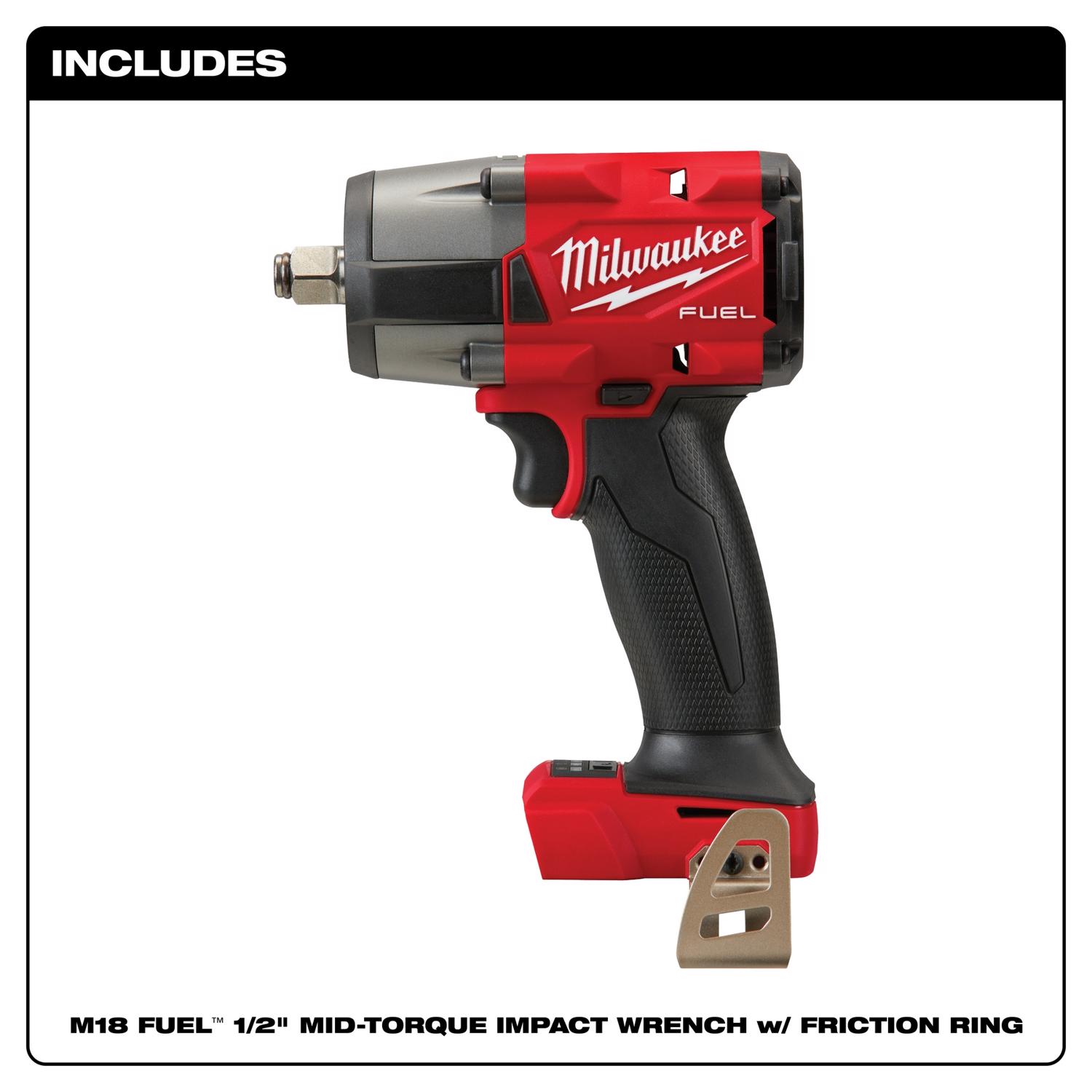 MW M18 FUEL 18 V 1/2 in. Cordless Brushless Impact Wrench Tool Only